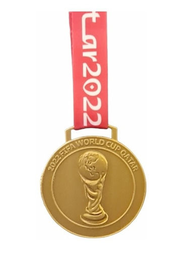 8 Medallas Personalizadas Campeon 2022 Cm Con Cinta Qatar