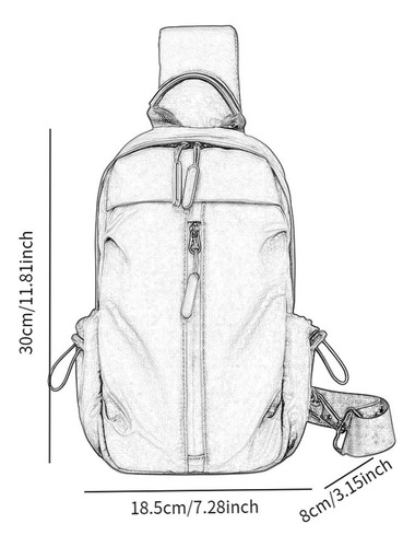 Js Bolso De Pecho Para Hombre, Tipo Bandolera, Moderno, Azul