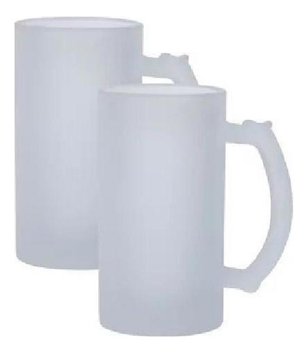 Caneca Vidro Chopp Cristal/fosco 460ml Para Sublimação 12 Un