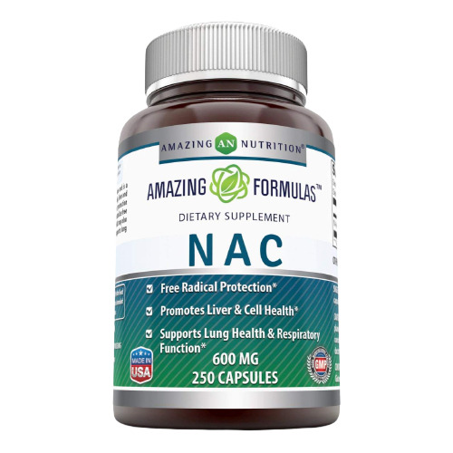 Nac (n Acetyl Cysteine) 60 Mg 250 Capsulas Amazing Nutrition