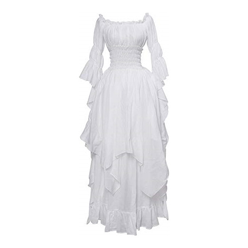 Disfraz Vestido Victoriano Novia Medieval Gótico Talla  S/m