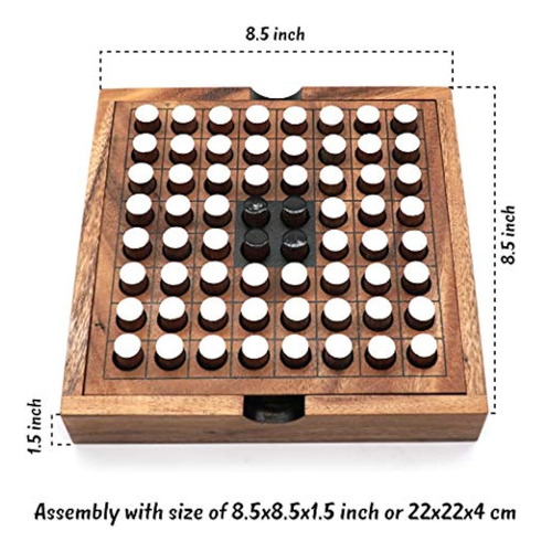 Othello Juego De Mesa De Madera Rustico Para 2 Jugadores