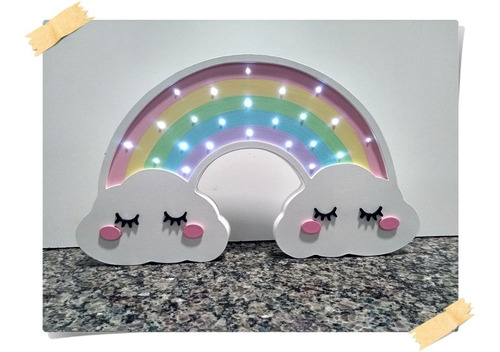 Exclusivo: Luminoso Led Arco-íris Candy Em 100% Mdf.