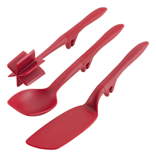 Set De Utensilios De Cocina 3 Piezas Rojo Crush Chop Flexi T