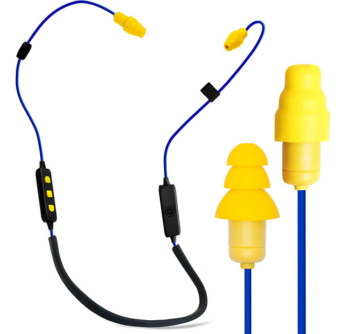 Auriculares Plugfones Pluy Azul/amarillo Bluetooth, 29db Nrr