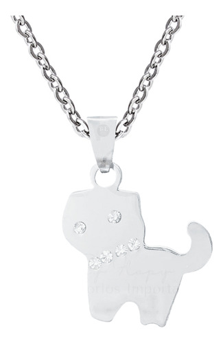 Dije Gato Gatito Cubic + Cadena Mascota Art Joyería Único 