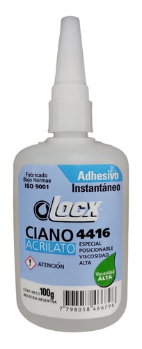 Adhesivo Instantáneo Cianoacrilato Locx 100g Viscosid. Alta