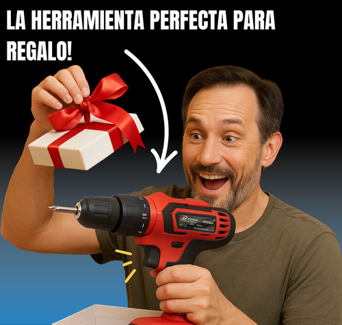 Taladro Atornillador Percutor 2 Baterias 36v Con Maletin Rojo 50hz / 60hz