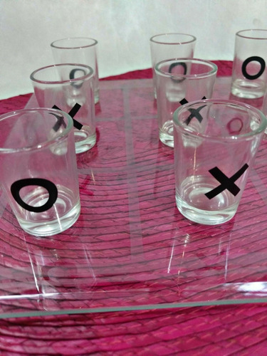 Juego Gato Shots/drinks/chupitos. Shot Glass Tic Tac Toe