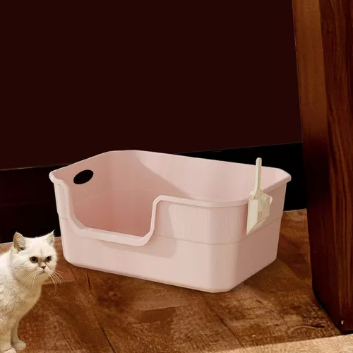 Caja De Arena Gruesa Extra Grande Semicerrada Para Gatos