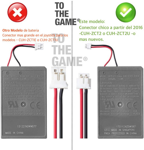 Imagen 5 de 8 de Bateria Alto Rendimiento Compatible Joystick Ps4 V2 + Cable