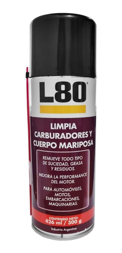 Limpia Carburadores Cuerpo Mariposa L80 426ml Gaona Motos