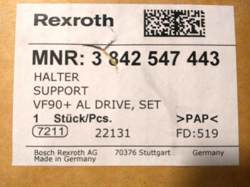 Bosch Rexroth 3842547443 Conveyor Drive Motor Support Al Zzz