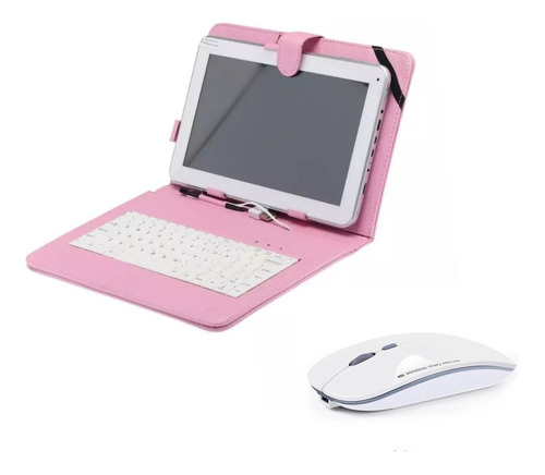 Imagem 1 de 4 de Capa Com Teclado + Mouse Para Tablet Sm Galaxy Tab S7 Lite
