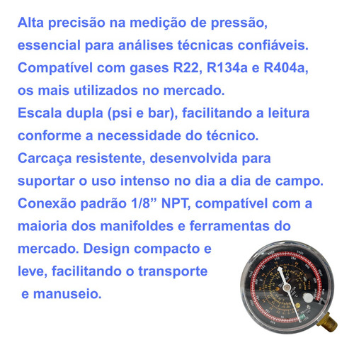 Manometro De Alta R22 R134 R404 Suryha 80150002 P Manifold