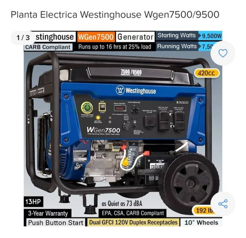 Planta Eléctrica Westinghouse 9500/7500