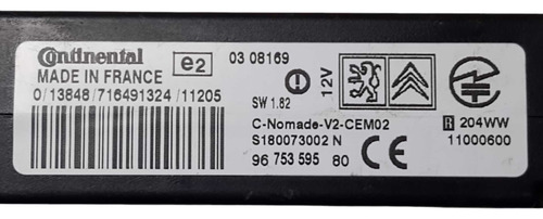 Módulo Computador Bordo 408 C4 C5 2009 2013 9675359580
