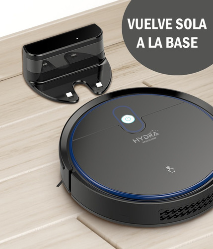 Aspiradora trapeadora robot Multilaser Hydra negra 110V/220V