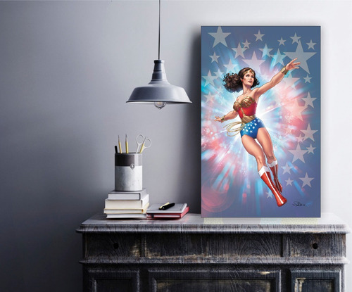 Cuadros Retro Comics Wonder Woman Lynda Carter 27x42 Cm