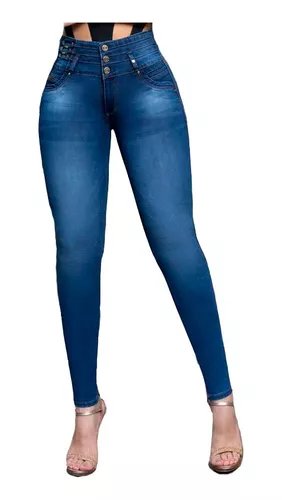 Jeans Mujer Pantalón Colombiano Mezclilla Strech Push Up 139
