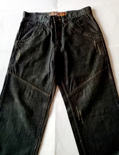 Pantalón Jean De Hombre, Negro, Talle 38, Marca Lefur