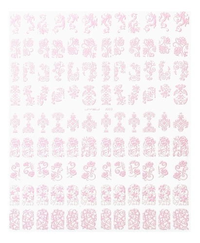 108 Pegatinas Para Uñas Con Flores Rosas En 3d, Herramientas