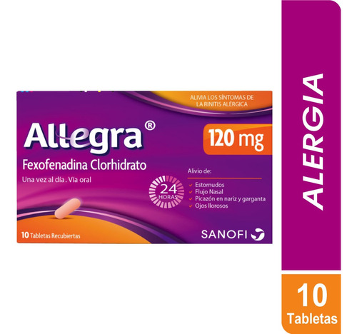 Allegra 120mg Caja X 10 Tabletas