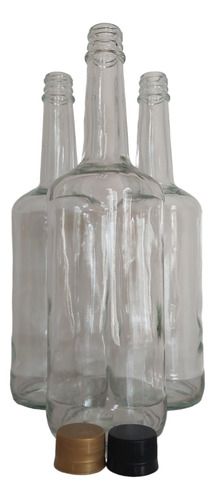 25 Botellas Vidrio Litro Con Sus Taparoscas