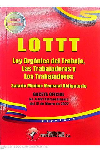 Ley Organica Del Trabajo Lottt 