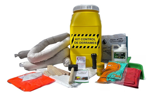 Kit Control Derrames Hidrocarburos 10 Galones En Caneca