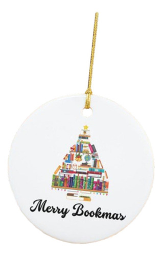 3 Adorno Para De Navidad Con Forma De Libro, Colgante Para E