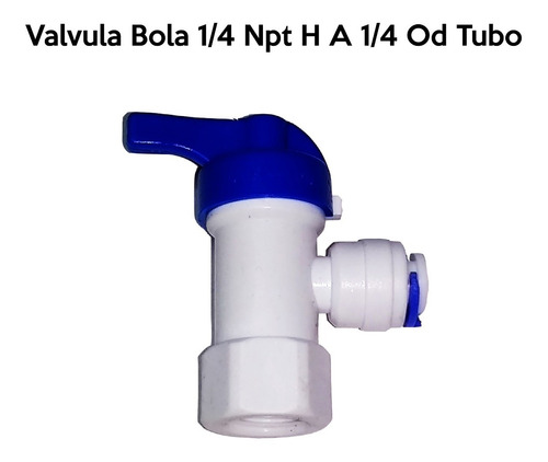 Valvula 1/4 Npt H A 1/4 Od Tubo Repuesto Para Tanque Osmosis