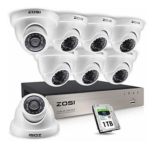 Sistema Cámaras Seguridad Zosi 8ch 1080p.
