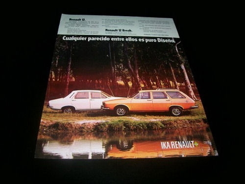 (pa326) Publicidad Clipping Renault 12 * 1973