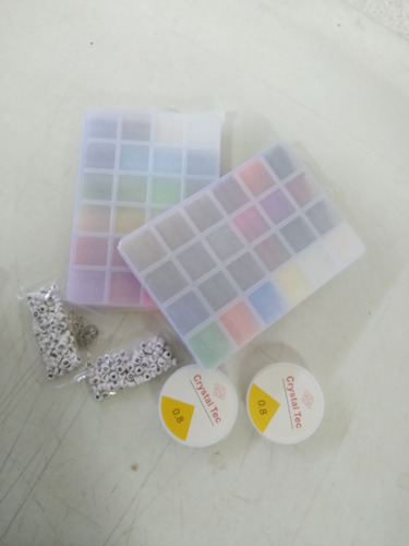 Set 3500 Cuentas De 2mm Chaquiras Kit Fabricación De Joyas