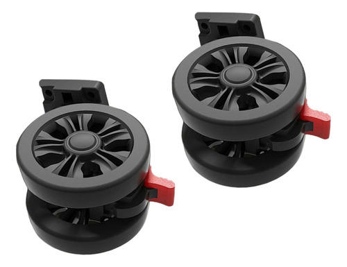 2 Piezas De Ruedas De Equipaje De Repuesto Negro 2 Pulgadas