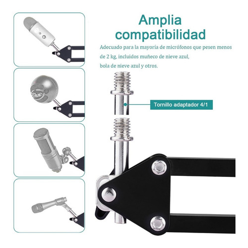 Soporte Brazo Para Grabación Estudio De Condensador