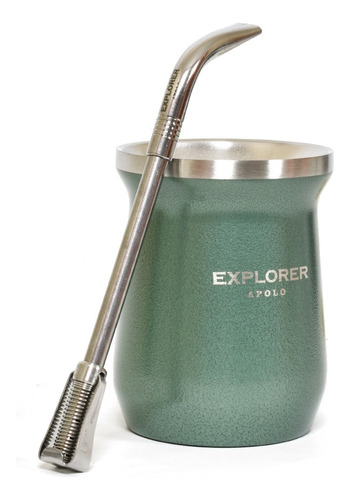 Kit Mate + Bombilla Acero Inox Explorer Apolo / 273cc Verde