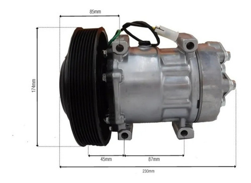 Imagem 1 de 6 de Compressor Do Ar Condicionado Volvo Fh Polia 8pk 180mm