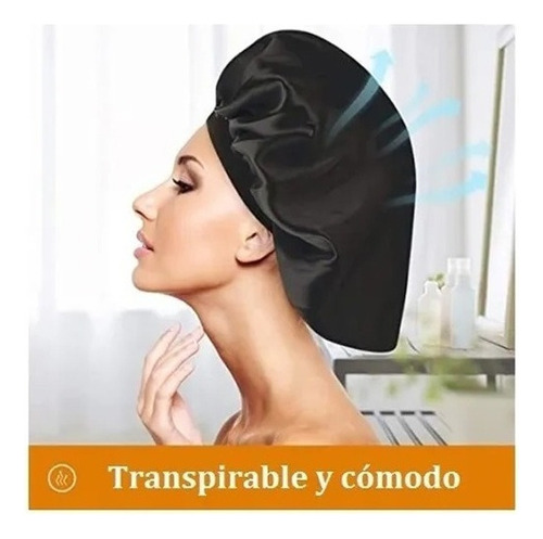 Gorro Satén Seda Dormir Sombrero Elástico Suave Alta Calidad