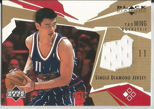 2003-04 Black Diamond Jersey Gold Yao Ming /100 Rockets
