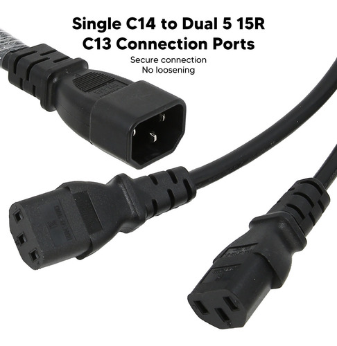 Servidor De Alimentación Corto Con Cable C14 A Doble Cable 5