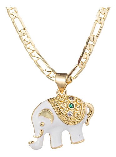 Kelistom Collar Con Colgante De Elefante Chapado En Oro De 1