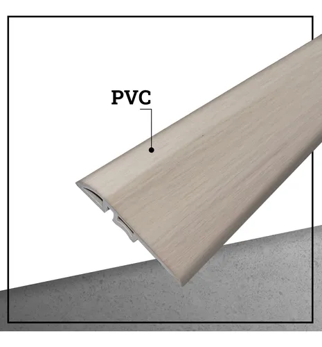 Pack 5 Unidades Cubrejunta Reductor Pvc 2mt X 45mm Blanco