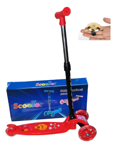 Scooter Plegable Para Niños Y Niñas Con Luces Y Timbre