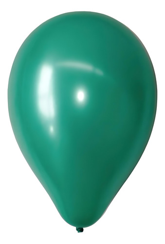 Pack X 10 Globos De  Latex Verde Perlado De 12 Pulgadas