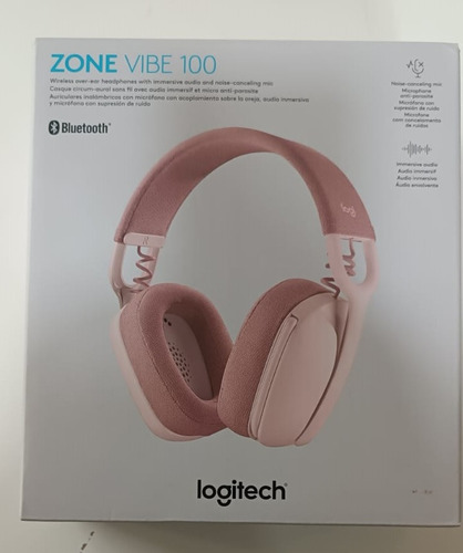 Auriculares Inalámbricos  Logitech Zone Vibe 100 Color Rosa