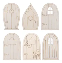 Comprar Puerta Madera Hada 6 Estilo 1 Juego Jardin Miniatura Mini