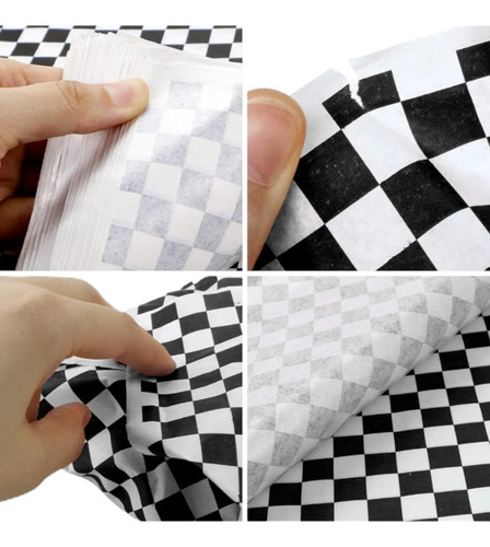 Papel Cerecinado Cuadro Negro 28x38 Cm Set 100 Und