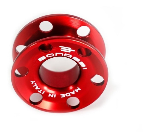 Carrete Spool Bonassi De Dedo Buceo De Aluminio Rojo 10m